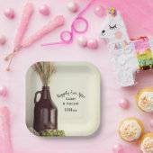 Assiettes En Carton Growler Hops Blé Heureusement Jamais Après Mariage (Fête)