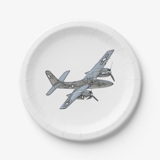 Assiettes En Carton Grumman F7F Tigercat (Devant)