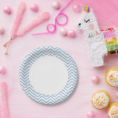 Assiettes En Carton Grunge bleu clair Textile (Fête)