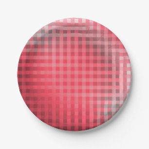 Assiettes En Carton Grunge rouge et gris