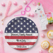 Assiettes En Carton Grunge Stars and Stripes (Fête)