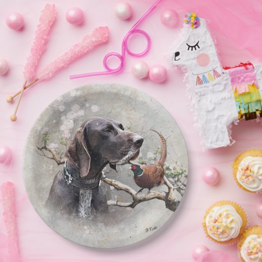 Assiettes En Carton GSP Hunting Art – Precision, Passion, and Pheasant (Fête)