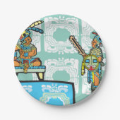 Assiettes En Carton Guerrier Maya et roi (Devant)