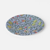 Assiettes En Carton Guillaume Morris Fruit Pomegranate Blue Orament (Angle)