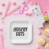 Assiettes En Carton Guillemets de misère (Fête)