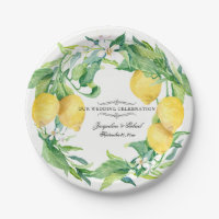 Guirlande de feuille florale de citron d'agrume de
