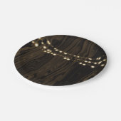 Assiettes En Carton Guirlande lumineuse en bois marron rustique pour m (Angle)