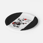Assiettes En Carton Guitar Bear Rock & Roll Music Anniversaire de enfa (Angle)