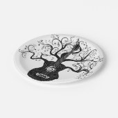 Assiettes En Carton Guitare arbre de vie et notes musicales (Angle)