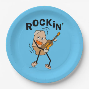 Assiettes En Carton Guitare de Rockin
