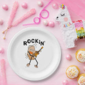 Assiettes En Carton Guitare des Rocheuses Blanches (Fête)