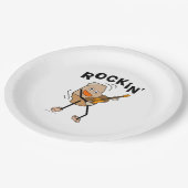 Assiettes En Carton Guitare des Rocheuses Blanches (Angle)