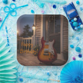 Assiettes En Carton Guitare électrique (Fête)