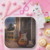 Assiettes En Carton Guitare électrique (Fête)