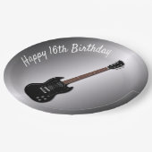 Assiettes En Carton Guitare électrique Personnalisé Plaques Ados (Angle)