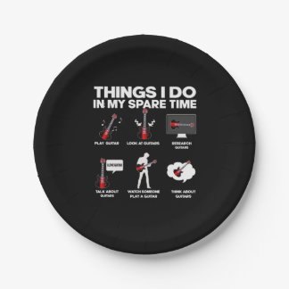 Assiettes En Carton Guitare Guitariste Addicité Musique Guitariste Ann