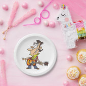 Assiettes En Carton Guitare Man Rockstar (Fête)