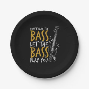 Assiettes En Carton Guitarist Let The Bass Guitar Birthday
