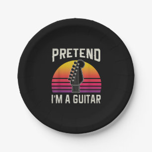 Assiettes En Carton Guitarist Pretend I Am A Guitar Birthday