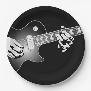 ASSIETTES EN CARTON GUITARISTE