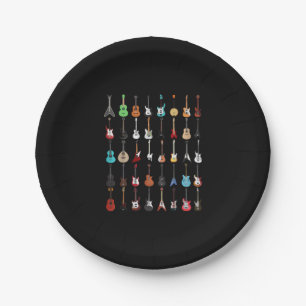 Assiettes En Carton Guitariste Guitare instrument de musique Rock et R