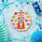 Assiettes En Carton Gumballs colorés Plaques de fête personnalisées (Fête)