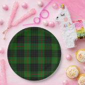Assiettes En Carton Gunn tartan vert noir plaid (Fête)