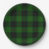 Assiettes En Carton Gunn tartan vert noir plaid (Devant)