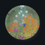 Assiettes En Carton Gustav Klimt Fleur Jardin Cottage Nature<br><div class="desc">Un beau tableau de jardin - c'est un tableau classique de Gustav Klimt,  appelé Cottage Garden,  ou Bauergarten,  1907,  qui est un gros plan d'un jardin fleuri,  un tableau floral coloré.</div>