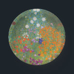 Assiettes En Carton Gustav Klimt Fleur Jardin Cottage Nature<br><div class="desc">Un beau tableau de jardin - c'est un tableau classique de Gustav Klimt,  appelé Cottage Garden,  ou Bauergarten,  1907,  qui est un gros plan d'un jardin fleuri,  un tableau floral coloré.</div>