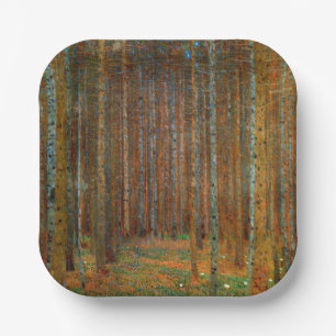 Assiettes En Carton Gustav Klimt - Forêt de pins de Tannenwald