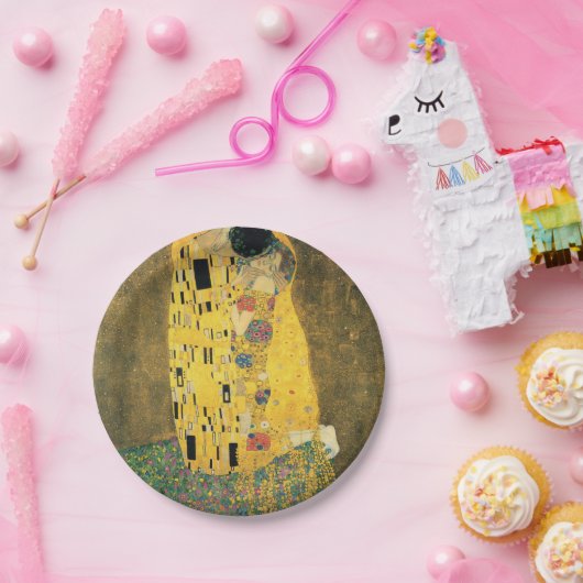 Assiettes En Carton GUSTAV KLIMT - Le baiser 1907 (Fête)