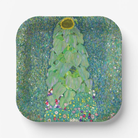 Assiettes En Carton Gustav Klimt - Le tournesol (Recto)