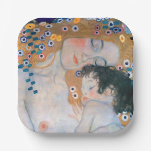 Assiettes En Carton Gustav Klimt - Mère et Enfant