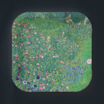 Assiettes En Carton Gustav Klimt - Paysage du jardin italien<br><div class="desc">Jardin italien / Paysage horticole italien - Gustav Klimt,  Huile sur toile,  1913</div>
