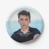 Assiettes En Carton Guy Grad Modern Graduate Photo personnalisée (Devant)