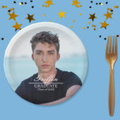 Assiettes En Carton Guy Grad Modern Graduate Photo personnalisée