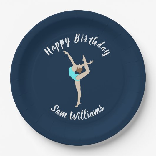 Assiettes En Carton Gymnaste féminine (Devant)
