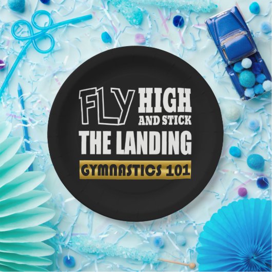 Assiettes En Carton Gymnastique 101 Fly High - Bar Gymnaste (Fête)