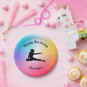 Assiettes En Carton Gymnastique Bonne Anniversaire Plaques en papier a (Fête)