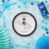 Assiettes En Carton Gymnastique Cheveux noirs, Yeux Brown, Leo Bourgog (Fête)