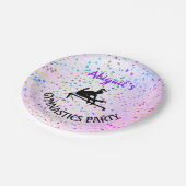 Assiettes En Carton Gymnastique Couleur et Étoiles partout (Angle)