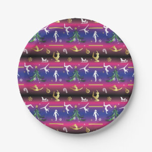 Assiettes En Carton Gymnastique féminine Arbre de Noël