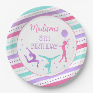 Assiettes En Carton Gymnastique Gymnastique Anniversaire Plaques papie