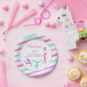 Assiettes En Carton Gymnastique Gymnastique Anniversaire Plaques papie (Fête)