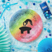 Assiettes En Carton Gymnastique "Joyeux Anniversaire" Plaque papier (Fête)