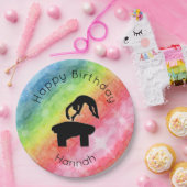 Assiettes En Carton Gymnastique "Joyeux Anniversaire" Plaque papier (Fête)