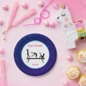 Assiettes En Carton Gymnastique "Joyeux anniversaire" Royal Sparkle (Fête)