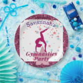 Assiettes En Carton Gymnastique Parties scintillant et étoiles (Fête)