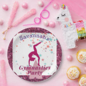 Assiettes En Carton Gymnastique Parties scintillant et étoiles (Fête)